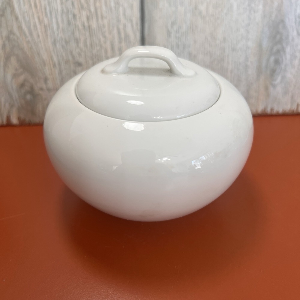 OMC Otagiri Sugar Dish Solid White Vintage Made In Japan Excellent Condition